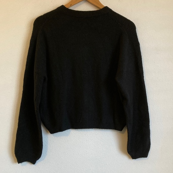 J. Crew Supersoft bubble-hem cardigan Women's Small Classic Black Sweater - Picture 8 of 9